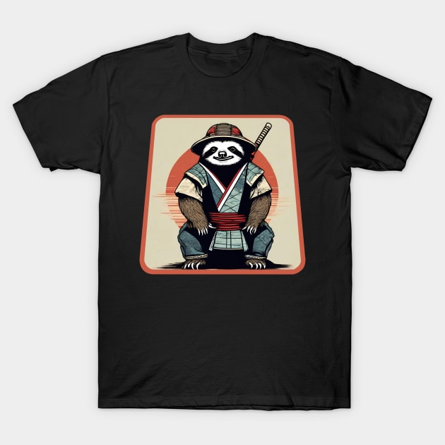 Sloth Samurai T-Shirt by Ilustradamus